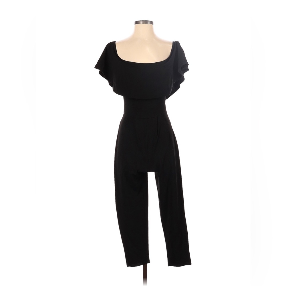 Outrageous Fortune Black Off Shoulder Jumpsuit